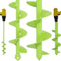 TCBWFY Garden Auger Drill Bit for Planting 3.5"" x16 and 1.6"" x16.5 Auger Drill Bit Plant Flower Bulb Auger Spiral Hole Drill Earth Post Umbrella Bulb Planter Auger for 3/8"" Hex Drive Drill, Green - size: 1.6"x16.5"+3.5"x16"-Green
