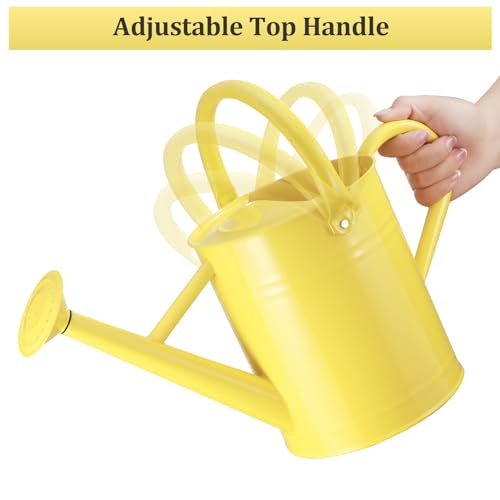 1 Gallon Watering Can for Outdoor&Indoor Plants，Yellow - color: Yellow
