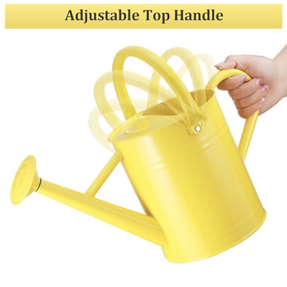 1 Gallon Watering Can for Outdoor&Indoor Plants，Yellow - color: Yellow