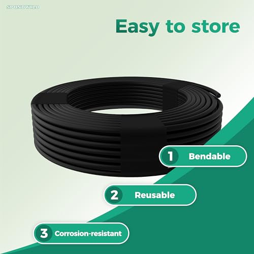400Ft 1/4 Inch Soft PVC Drip Irrigation Tubing, for Low Pressure System - size: 400FT