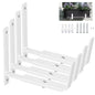 Y&M 4 Pack Adjustable Planter Box Brackets (6 to 12.5 in), Universal Window Box Brackets, Heavy Duty Iron Flower Box Wall Mounting Hooks for Balcony, Fences, Patio, and Garden - White - size: 4pcs White