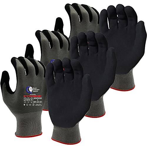 Quest Cut Resistant Work Gloves, ANSI A1, Small, Pack of 3 - size: Small