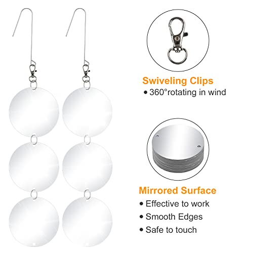 XPCARE Bird Scare Discs Set, 48 Pcs Reflective Double-Sided Bird Reflectors - size: 48 Packs