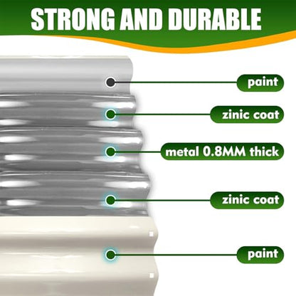 TBMLC 17" Tall, 24" Diameter Elevated Round Metal Raised Garden Bed White - color: White, size: 2FT Diameter