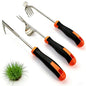 3 in 1 Garden Weeding Tool Set – Manganese Steel Weed Puller, Crack & Crevice Weeder, Ergonomic Scratch Tool for Vegetable Gardening, Lawn Yard Flower Bed Weeding – Heavy Duty Rustproof Hand Tools