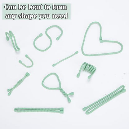 8PCS 18 Inch Silicone Cable Ties, Reusable Bendable Rubber Twist Ties - color: Mint Green, size: 18in(8pcs)