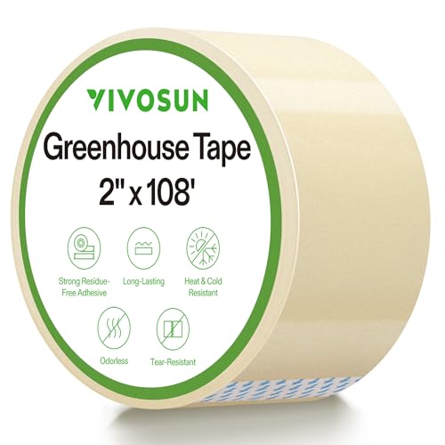 VIVOSUN Greenhouse Repair Tape, 6.3 mil 2" x 108' Heavy Duty Plastic Tape - size: 2”x108’