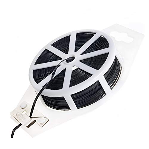 BEADNOVA Garden Wire 164 Feet (50m) Garbage Ties Multipurpose Wire Twist Ties Heavy Duty Plastic Coated Bread Ties Wire Plant Twist Ties Bag Ties for Home Office and Garden - color: 50m