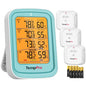 TempPro TempAir 500FT Indoor Outdoor Thermometer Wireless with 3 Sensors - color: Blue