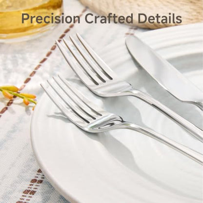 KINGSTONE 16 Piece Salad Forks Set, 18/10 Stainless Steel Forks
