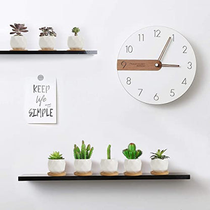 ZOUTOG 12 Pack 2.5" Square Ceramic Succulent Pots with Bamboo Tray - size: 2.5 inch