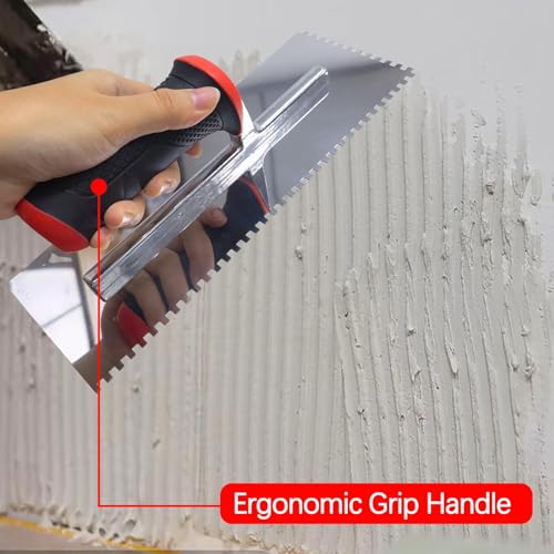 Tile Tools Square-Notched Trowel Set,3 PCS Grout & Margin Trowel