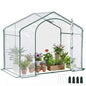 Outsunny 6' x 3' x 5' Portable Walk-in Greenhouse with Plastic Cover Clear - style: Modern