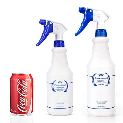Plastic Spray Bottles 2 Pack, 32 Oz, Heavy Duty Sprayer, All-Purpose, Blue - color: Blue