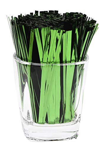 Mini Skater 4 Inch Bread Candy Bag Ties 800pcs 4 Inch(Green) - color: Green