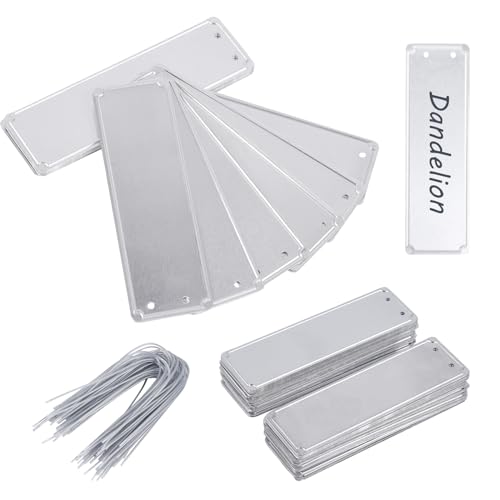50 Packs Metal Plant Labels for Outdoor Waterproof Metal Tags