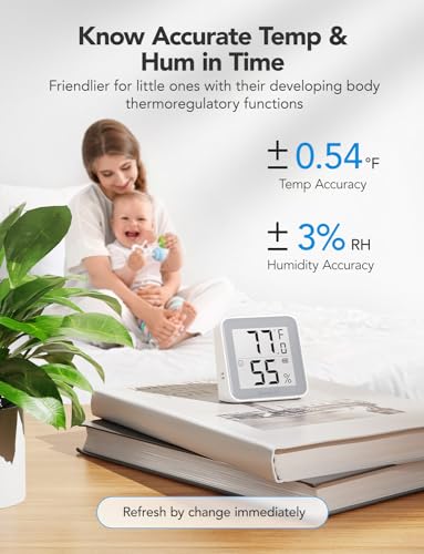 GoveeLife Indoor Bluetooth Thermometer Hygrometer 2Pack with E-Ink Display