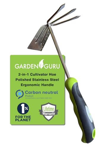 Garden Guru Hand Cultivator Rake Hoe Tiller Tool - Stainless Steel for Ultimate Strength - Rust Resistant - Ergonomic Handle - Great for Gardening Cultivating Loosening Weeding - 1 Case (50 Pcs) - size: 50 Pack