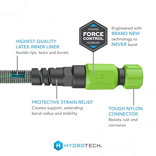 HydroTech 50 ft Expandable Burst-Proof Garden Hose, 5/8 in Diameter - size: 50 Feet