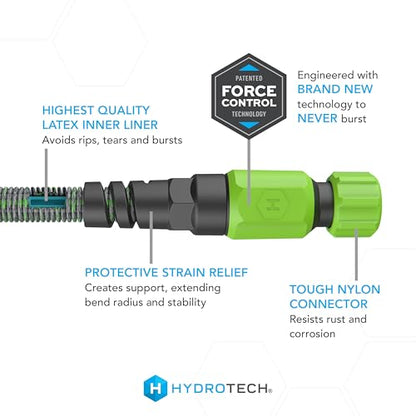 HydroTech 50 ft Expandable Burst-Proof Garden Hose, 5/8 in Diameter - size: 50 Feet