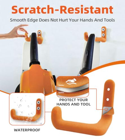 Chainsaw Hanger, 9 Pack Chainsaw Holder Wall Mount, Chainsaw Storage Hook - color: Orange