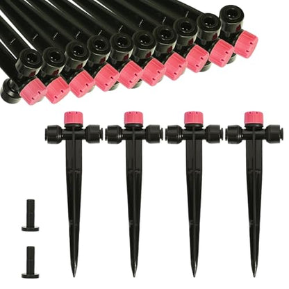 28Pcs Drip Irrigation Emitters for 1/4" Irrigation Tubing - color: RED