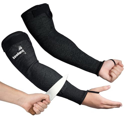 toolant ANSI A9 Cut Resistant Arm Sleeves, Arm Guards for High Risk Work - size: 4 Pair