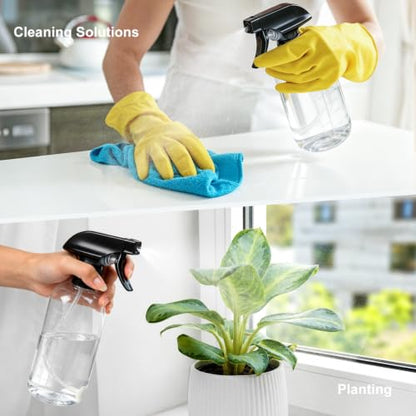 Spray Bottles 16 Oz 2-pack, 360° Any-Angle Spraying, Mist & Stream, Funnel - style: 16oz, 2 pack