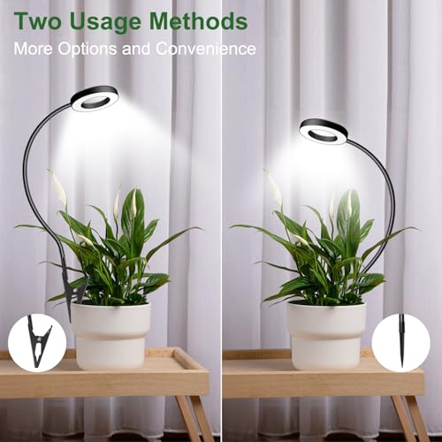 wolezek 2 in 1 Grow Lights for Indoor Plants, 3 Colors 48 LEDs Plant Lights - color: Black 3 Pack