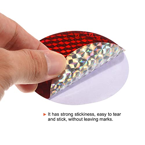 PATIKIL Bird Scare Reflective Devices, 20 Pack Self-Adhesive Keep Bird Away Drive Reflector for Balcony Window Door, Red