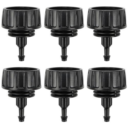 Universal 3/4 Inch Female Pipe Thread to 1/4 Inch Drip Irrigation Tubing Adapter, 6 Pack 1/4 In. Barbed Drip Line x 3/4 In. Faucet PVC Adapter Connect 3/4" FHT Garden Faucet Hose Bibb - size: 3/4" to 1/4" Hose Adapter