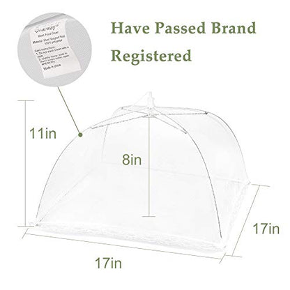Onarway 6 Pack Food Covers 17 Inch Pop-Up Encrypted Mesh Plate Serving Tent - size: 17 inch x 6 packs