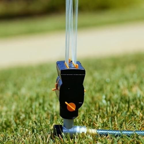 Melnor MiniMax Spike Sprinkler, 4000 Sq Ft: 360°, Flow, Width, Range Adjust - style: QuickConnect Set