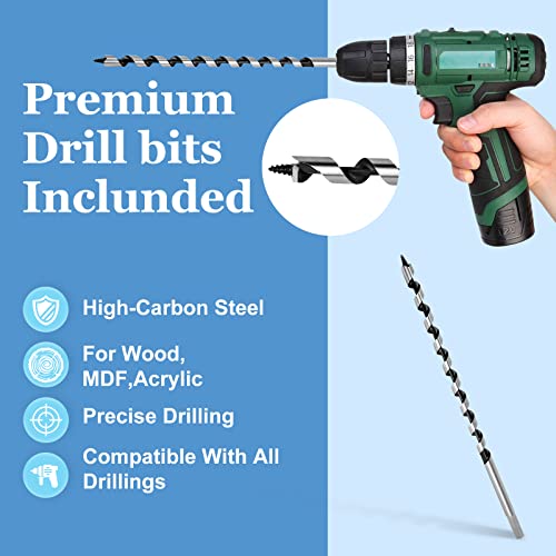 10 x 300mm (Slightly Larger Than 3/8" x 12") Wood Auger Drill Bit - 1pcs - size: 10x300mm (Slightly Larger 3/8 x 12")