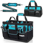 DURATECH 18" Large Tool Bag with Waterproof Hard Bottom, 19 Pockets - size: 18 Inch
