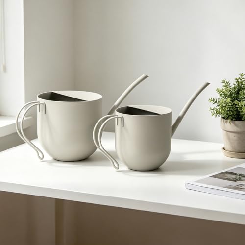 White Watering Can 50oz Stainless Steel for Indoor Plants - color: White 50oz