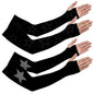 iRudyard Gardening Sleeves Farmers Defense Sleeves Sun Uv Protection Cooling Arm Covers With Thumb Hole for Women Men 2Pcs - color: Star