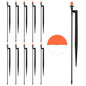 180 Degree Irrigation Sprinkler Heads: Drip Emitters with 12 Inch Stake - color: 10pcs 180° Micro Sprinkler Heads