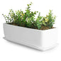 MyGift 14 Inch Unglazed White Ceramic Indoor Plant Pot with Drainage Hole - size: 14.5 inch