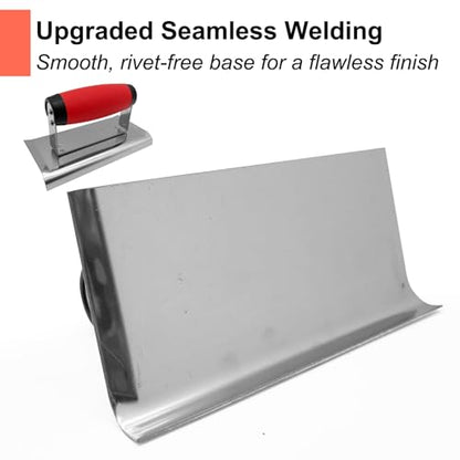 2 Pack Concrete Tools, 6" x 3" Stainless Steel Concrete Edger and Groover - size: 6", Groover+Edger