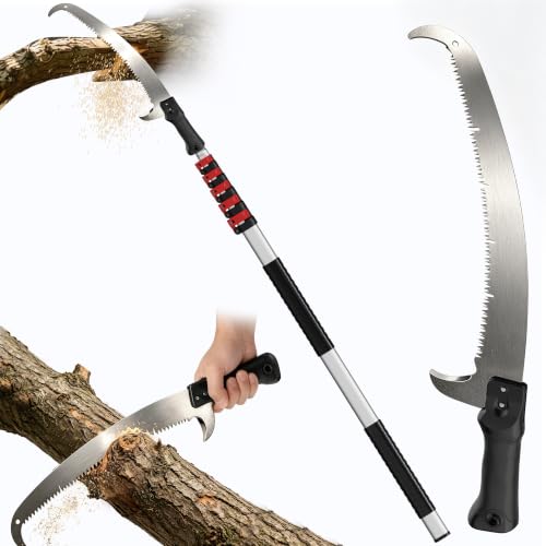 AgiiMan 26FT Reach Pole Saw for Tree Trimming, Sturdy Oval Telescoping Pole