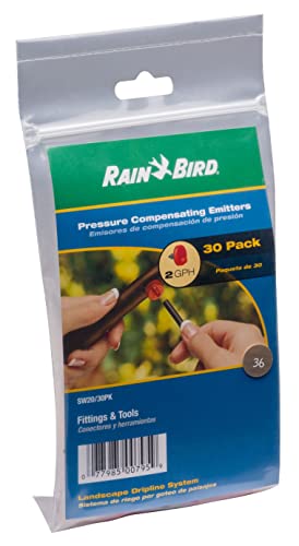 Rain Bird SW20-30PS Drip Emitter, 1/4", 30-Pack - size: 30-Pack, style: 2 GPH