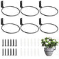 6 Pack 6 Inch Wall Plant Holder,Metal Plant Hanger Indoor,Wall Planters For Indoor Plants,Black - size: 6 inch-6Pack