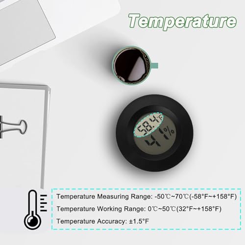 Serundo Auto Digital Hygrometer Thermometer Indoor/Outdoor Hygrometer 2PC