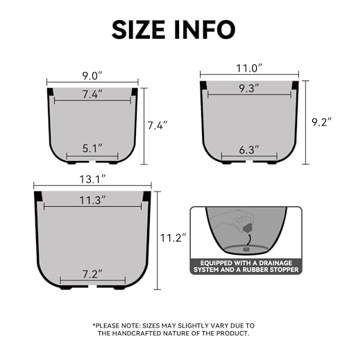 Kante Large Round Capsule Weathered Concrete Planter 13.2" Dia, Outdoor - color: Weathered Concrete, size: 13.1"Dia (Single)
