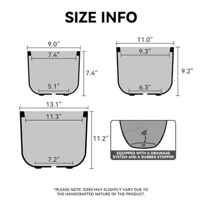 Kante Large Round Capsule Weathered Concrete Planter 13.2" Dia, Outdoor - color: Weathered Concrete, size: 13.1"Dia (Single)