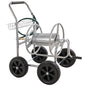 VEVOR Hose Reel Cart, Hold Up to 250 ft of 5/8’’ Hose, Garden Water Hose Carts Mobile Tools with 4 Wheels, Heavy Duty Powder-Coated Steel Outdoor Planting with Storage Basket, for Garden, Yard, Lawn - size: 250 ft