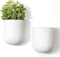 LA Jolie Muse Wall Planters for Indoor Plants, Hanging Flower Pots, 2 Pack - color: Speckled White