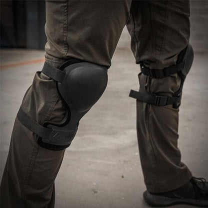GRITR Tactical Knee Pads - Heavy Duty Professional Knee Protectors, Black - color: Black, size: Regular