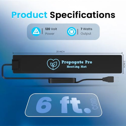 Wrap Around Kombucha Heater Belt | Propagate Pro Brewing and Fermentation Heat Mat Warmer | Keeps Your SCOBY Happy and Productive with Stickon Thermometer - size: 3 inch x 20 inch